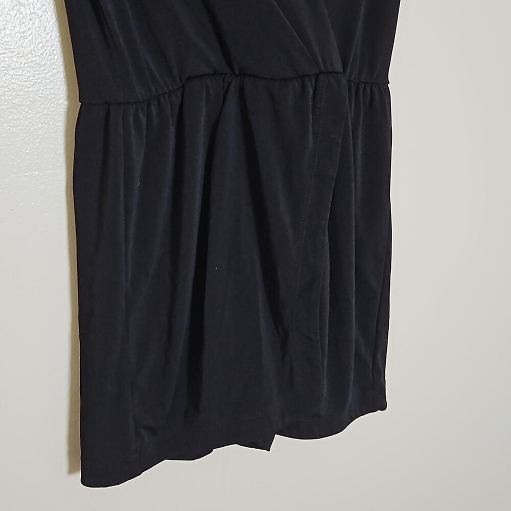 BCBGeneration V-Neck Surplice Skort Romper Black XXS - Picture 5 of 11